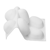 FILBAKE 6 Cavity Stone Shape Silicone Cake Mold Baking Moulds Pastry Decorating Molds Tools for Soap, Muffin, Brownie, Mousse