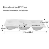 FILBAKE 6 Cavity Stone Shape Silicone Cake Mold Baking Moulds Pastry Decorating Molds Tools for Soap, Muffin, Brownie, Mousse