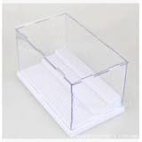 Figures Protection Showcase Single Sale Display Box with Base Plate for DIY Dolls Building Blocks Toys House Gift for Children