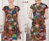 FICUSRONG L-4XL New Fashion Women Summer dress Slim Tunic Milk Silk print Floral dresses Casual Plus Size sexy bodycon dress