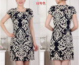 FICUSRONG L-4XL New Fashion Women Summer dress Slim Tunic Milk Silk print Floral dresses Casual Plus Size sexy bodycon dress