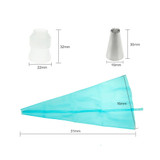 FHEAL Silicone Icing Piping Cream Pastry Bag with 6pcs Stainless Steel Nozzle Sets Cake DIY Decorating Baking Tool Bakeware