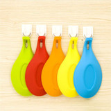FHEAL Kitchen Utensil Silicone Spoon Rest Heat Resistant Spoons Holder Cooking Tools