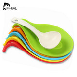 FHEAL Kitchen Utensil Silicone Spoon Rest Heat Resistant Spoons Holder Cooking Tools
