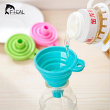 FHEAL Mini Silicone Gel Foldable Funnel Collapsible Style Telescopic Hopper Kitchen Cooking Tools
