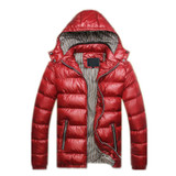 FGKKS New Men Winter Jacket Fashion Hooded Thermal Down Cotton Parkas Male Casual Hoodies Brand Clothing Warm Coat