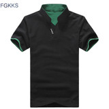 FGKKS New Men T Shirts Short Sleeve Fashion T Shirt Men Slim Men T-Shirt Camisetas Fashion Hombre Tee Shirt Male Homme T Shirts