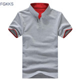 FGKKS New Men T Shirts Short Sleeve Fashion T Shirt Men Slim Men T-Shirt Camisetas Fashion Hombre Tee Shirt Male Homme T Shirts