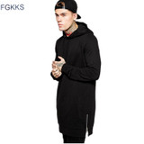 FGKKS 2017 Streetwear Men's Long Black Hoodies Sweatshirts Feece extra long Hoody Side Zip Longline Hip Hop Elongated Men Hoodie FGKKS 2017 Streetwear Men's Long Black Hoodies Sweatshirts Feece extra long Hoody Side Zip Longline Hip Hop Elongated Men Hoodie