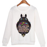 Fevengetoll 2017 Sweatshirts Kawaii Pullovers Moleton New Cute Totoro Hoodies Winter sudaderas mujer WMH35