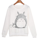Fevengetoll 2017 Sweatshirts Kawaii Pullovers Moleton New Cute Totoro Hoodies Winter sudaderas mujer WMH35