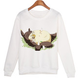 Fevengetoll 2017 Sweatshirts Kawaii Pullovers Moleton New Cute Totoro Hoodies Winter sudaderas mujer WMH35
