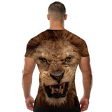 Ferocious Lion Shirt Cool T Shirt Men Short Sleeve 3d T-shirts Print Anime Mens Brand Clothing 2017 Summer High Quality S 4XL