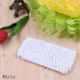FENGRISE Tulle Tutu Crochet Elastic Knit Headbands Apparel Sewing Fabric DIY Baby Girl Headband Birthday Party Baby Shower Gifts