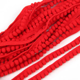 FENGRISE Pom Pom Trim Ball 5 Yards 10 mm MINI Pearl Pompom Fringe Ribbon Sewing Lace Kintted Fabric Handmade Craft Accessories