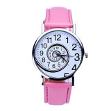 New Hot Sale Fashion watch Louise Women Swirl Pattern Leather Analog Quartz Wrist Watch Freeshipping clock Relogio Feminino