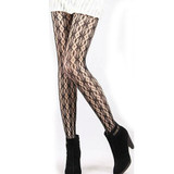 New Hot Pantyhose Female Sexy Fishnet Jacquard Stockings Patterned Tights Pantyhose Tights Women W1