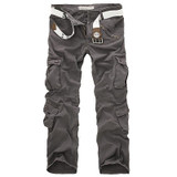 New Hot Men's Casual Army Cargo Camo Combat Style Pants Overall Loose Multi-Pocket Trend Men's Plus Size Casual Trousers