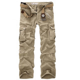 New Hot Men's Casual Army Cargo Camo Combat Style Pants Overall Loose Multi-Pocket Trend Men's Plus Size Casual Trousers