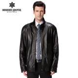 New Hot leather jacket,Genuine Leather,Mandarin Collar,Sheepskin,Thin,Leather jacket men