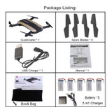 New Hot JXD 523 Selfie Drone Foldable Mini Rc Drone with Wifi FPV Camera Altitude Hold Headless Mode RC Helicopter VS JJRC H37
