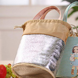 New Hot High Practicality Linen Cotton + Aluminum Thermal Insulated Box Tote Cooler Bag Bento Pouch Lunch Storage Case 32
