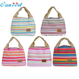 New Hot High Practicality Canvas + Aluminum Thermal Insulated Lunch Box Tote Cooler Zipper Bag Bento Lunch Pouch Convenient !32