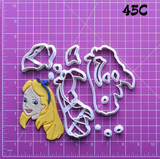Alice in Wonderland 3D Printed Cookie Cutter