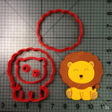 3D Printed Lion Zebra Giraffe Cookie Cutter Set