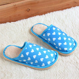 New Home Slippers 2017 Winter Cotton Plush Warm Home Indoor Slipper Heart Printed Men Women Lovers Floor Soft Slippers Shoes