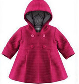 New High Quality Fashion Baby Coat Autumn and Winter Cotton Lining Jacquard Coat 3 Color