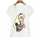 New harajuku summer fashion women T-Shirt Alice's cartoon girl T Shirt Novelty Design casual female Tops cute princess Tee New harajuku summer fashion women T-Shirt Alice's cartoon girl T Shirt Novelty Design casual female Tops cute princess Tee