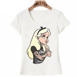 New harajuku summer fashion women T-Shirt Alice's cartoon girl T Shirt Novelty Design casual female Tops cute princess Tee New harajuku summer fashion women T-Shirt Alice's cartoon girl T Shirt Novelty Design casual female Tops cute princess Tee