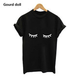 NEW Harajuku eyebrow printing T-shirts for women female short O-Neck fashion tops kawaii black/white women tops tumblr plus size NEW Harajuku eyebrow printing T-shirts for women female short O-Neck fashion tops kawaii black/white women tops tumblr plus size