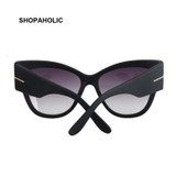 New Gradient Points Cat Eye Women Sunglasses Tom High Fashion Sun Glasses Female Cateyes Sunglasses Women Brand Designer Oculos