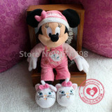 New Goodnight Mickey In Pluto Minnie In Marie Pajamas Outfit Plush Toys 40cm Cute Stuffed Kids Dolls Baby Children Gifts
