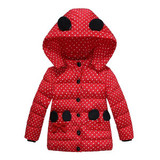 NEW Girls Winter Coat Baby Girls Jacket Warm Outerwear Children Coat fashion Dot Children Clothing Girls Clothes Hooded jacket
