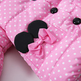 NEW Girls Winter Coat Baby Girls Jacket Warm Outerwear Children Coat fashion Dot Children Clothing Girls Clothes Hooded jacket