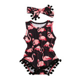 New Girls Newborn Infant Baby Sleeveless Flamingo Romper Jumpsuit Sunsuit Headbands Summer 2Pcs Clothing Set Outfits New Girls Newborn Infant Baby Sleeveless Flamingo Romper Jumpsuit Sunsuit Headbands Summer 2Pcs Clothing Set Outfits