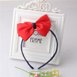 New Girls Lovely Bow Dot Pattern Hair Band Girls Hair Accessories Korean Dots Ribbon Bow Hair Bands For Children &Baby