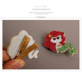 New Girls Hair Accessories Fashion Baby Hairpins Cute Flash Cartoon Mermaid Children Headwear Princess Barrette kids Hair Clips