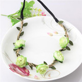 New Girls Hair Accessories Azaleas Flowers Headband Hair Wreath Festival Wedding Floral Garland Hair Band Bride Elastic Headband