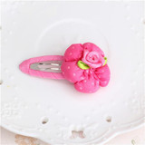 New Design Cute Beautiful Dot Flower Hairpins 6*3cm Girls Headwear Children Hair Clips Children Hair Accessories  Hairpins
