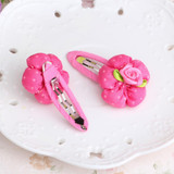 New Design Cute Beautiful Dot Flower Hairpins 6*3cm Girls Headwear Children Hair Clips Children Hair Accessories  Hairpins