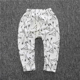 New Design Cotton Babys Boys Girls Harem Pants Cute Geometric Pattern Baby Pants For Infant Newborn Trousers Boy Girl Clothing