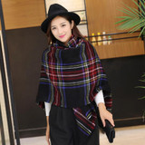 New Design Big Plaid Size Fashion Printed  Women Scarf  Warm Cotton Long Thick Ladies Shawls Hijab Winter Wrap Female Scarves