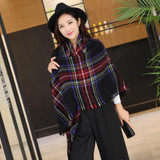 New Design Big Plaid Size Fashion Printed  Women Scarf  Warm Cotton Long Thick Ladies Shawls Hijab Winter Wrap Female Scarves