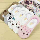 summer comfortable cotton bamboo fiber girl women's socks ankle low female invisible color girl boy hosier 1pair=2pcs WS72