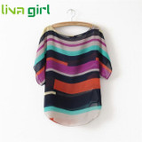 Summer Chiffon Shirt Women Fashion Short Sleeve Geometric Shirts Work Office Lady Loose Tops Loose Blouses Blusa Feminine Dec30