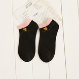 Summer CAT Warm comfortable cotton bamboo fiber girl women's socks ankle low female invisible color girl boy hosier 1pair=2pcs